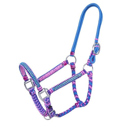 Braided Cord Halter with Crystal Accents