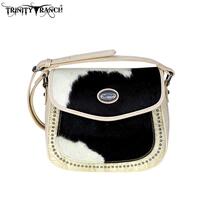 Trinity Ranch Tooled Hair-On Leather Collection Saddle Bag